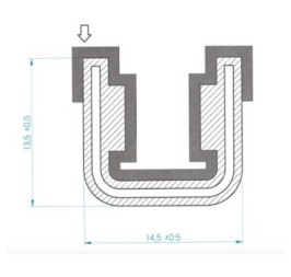 Coulisse de glace armée portes arrières pour Renault 4CV