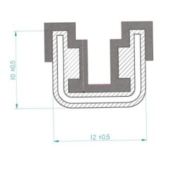 Kit guida vetro armata misura 12 per Renault R8 e R10 | Tido