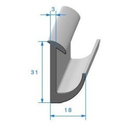 Joint d'entrée de porte Berline pour Renault Juvaquatre