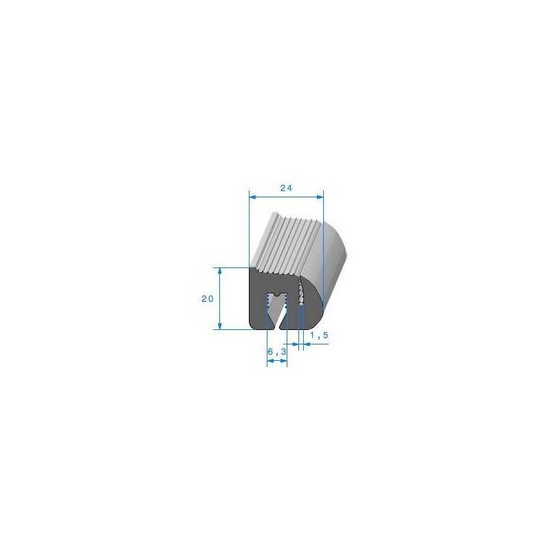 Joint de glace de custode  pour Renault Juvaquatre coupé