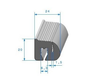 Joint de glace de custode  pour Renault Juvaquatre coupé