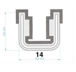 Coulisse de glace armée pour portes avant Simca Ariane 8