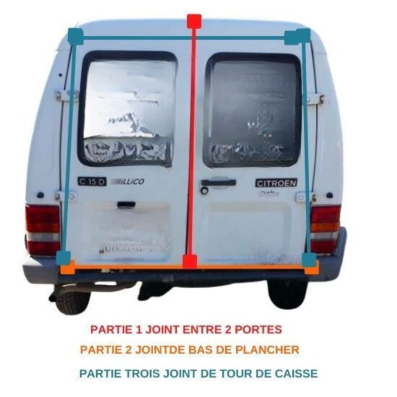 Kit de joint des 2 portes arrières pour un Citroen C15