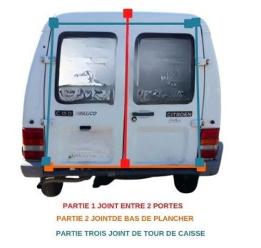 Kit de joint des 2 portes arrières pour un Citroen C15