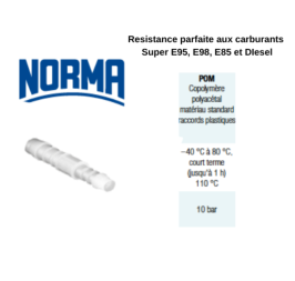 Raccord  pour tuyau carburant , depression, eau , refroidissement ...