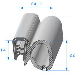 Joint de porte ou de coffre avec bourrelet