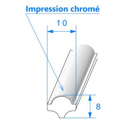 Clé de pare brise ou de lunette arriere chromé