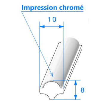 Clé de pare brise ou de lunette arriere chromé