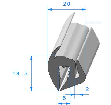 Joint de pare brise et de vitre fixe