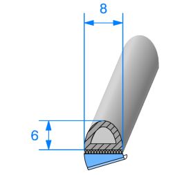 Joint bulbe mousse EPDM adhésif