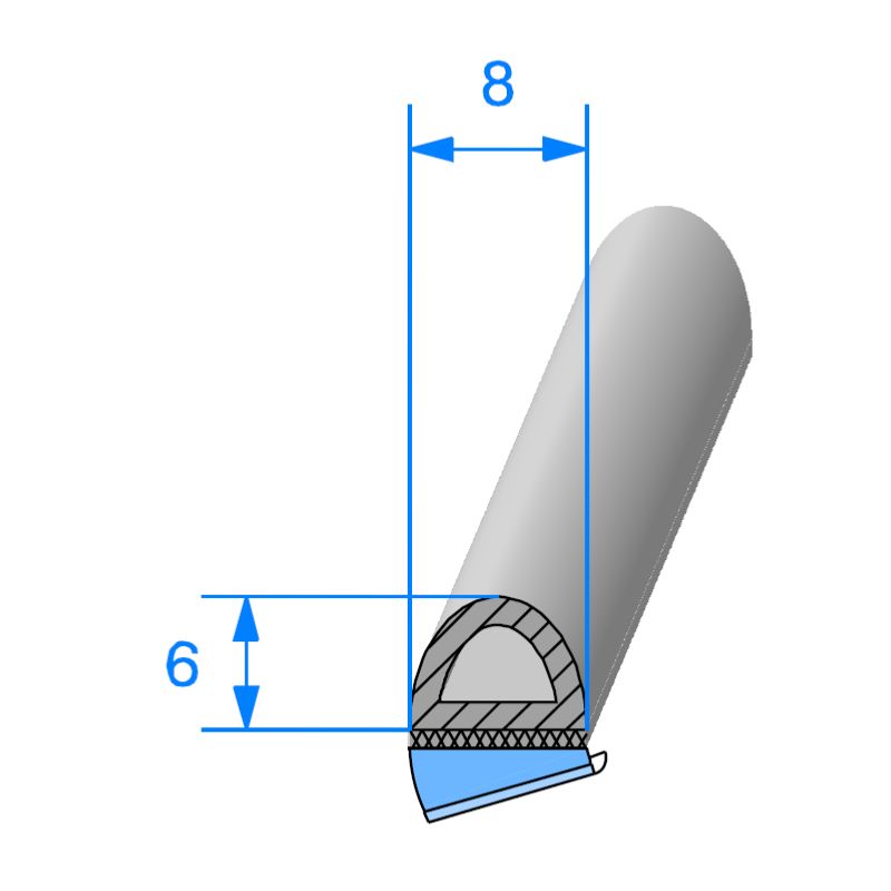 Joint bulbe mousse EPDM adhésif