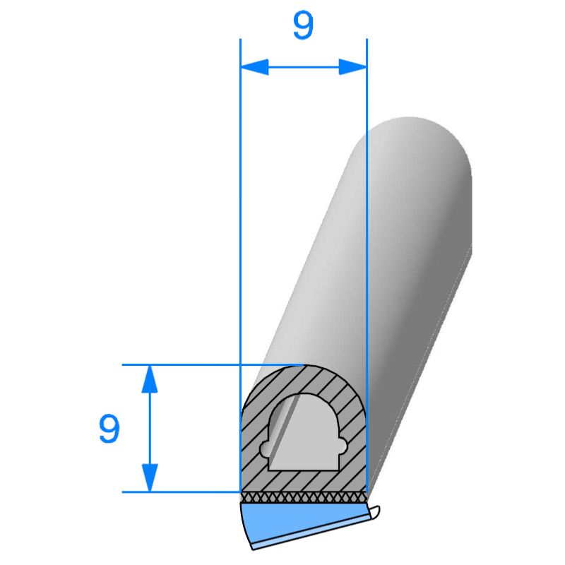 Joint bulbe mousse EPDM adhésif