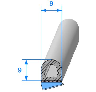 Joint bulbe mousse EPDM adhésif