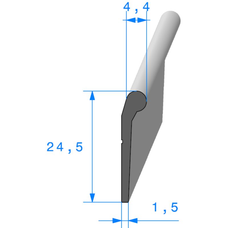 Lèvre pour joint de porte ou capot