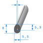 Profil en U noir pour bord de tôle sans armature