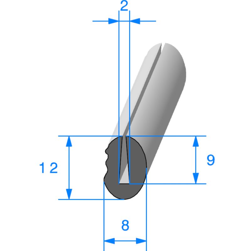 Profil en u sans armature griffé