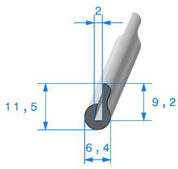 Profil en U asymètrique pour bord de tôle