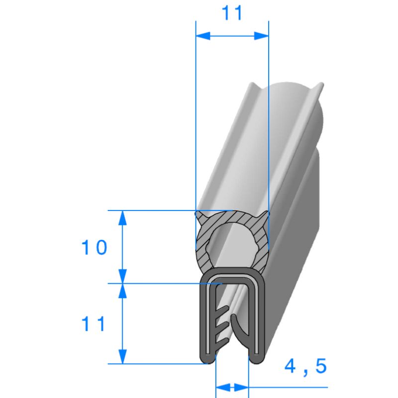 Joint de coffre  bourrelet top 10 mm,Joint d'étancheité avec un bourrelet mousse