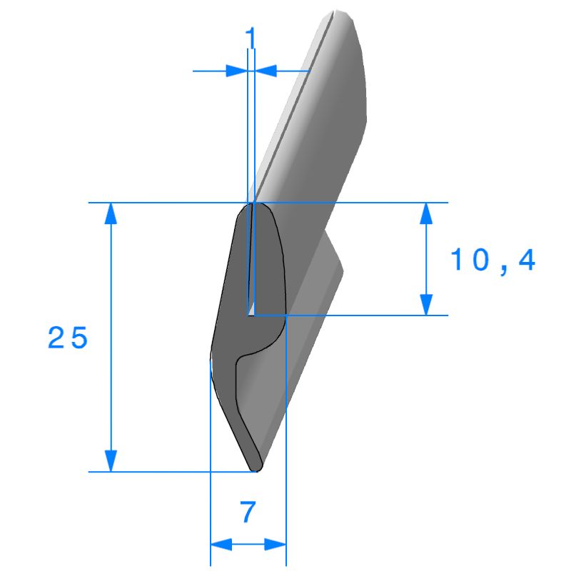 Joint de coffre à lèvre souple sans armature