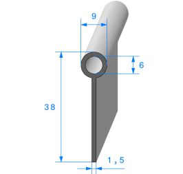 Jonc d'aile 10mm ou joint en note de musique