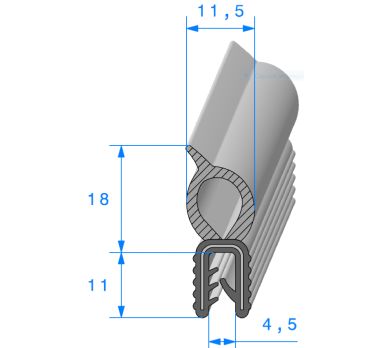 Joint de capot pour Peugeot 404