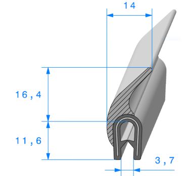 Boot seal for Simca 1000