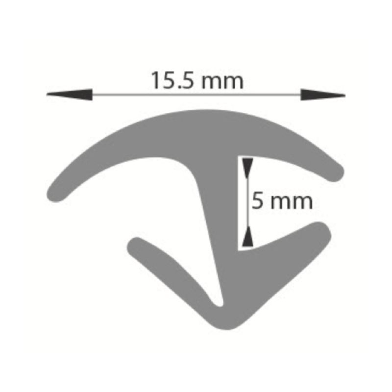 Moulure de joint de pare brise au mètre type OPEL KADETT