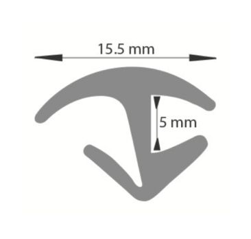 Moulure de joint de pare brise au mètre type OPEL KADETT