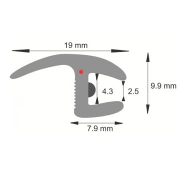 Moulure de joint de pare brise 16 mm avec Butyl