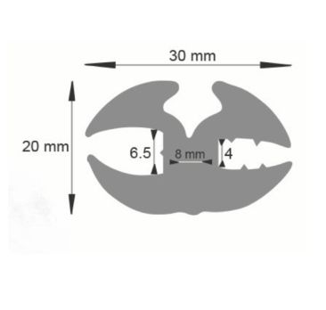 Joint de vitre fixe à clé avec clé fournie vendu au mètre JC847