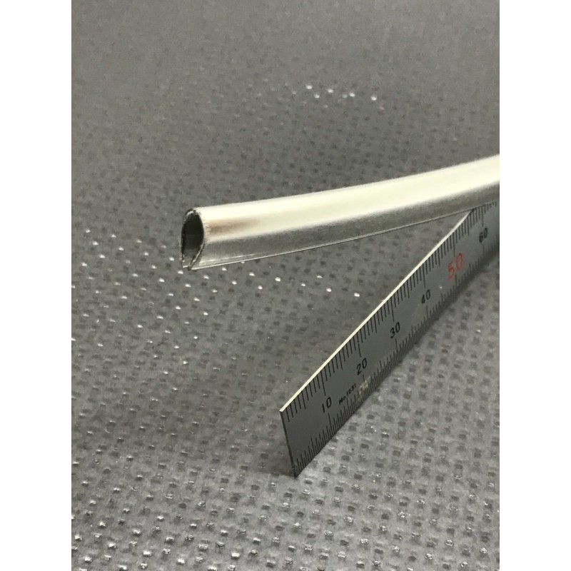 Profil en U bord de tôle PVC/CHROME 12,5 mm vendu au mètre Profil en U bord de tôle PVC/CHROME 12,5 mm vendu au mètre