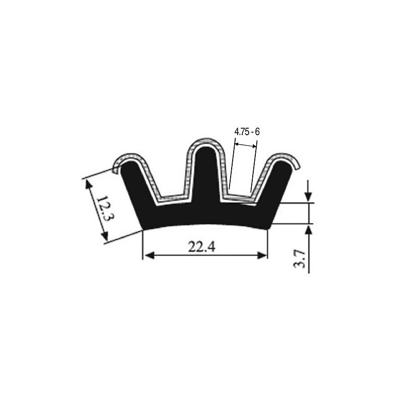 Coulisse double 24 mm x 13 mm Coulisse double 24 mm x 13 mm