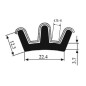 Coulisse double 24 mm x 13 mm Coulisse double 24 mm x 13 mm
