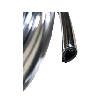 Profil  en U chromé pour bord de tôle ou gouttière au mètre