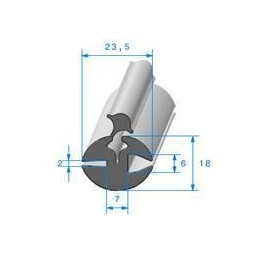 Kit de joint des 2 vitres latérales Citroën Acadiane