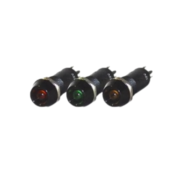 Round plastic LED warning light red, 12 V, 10.2 mm | Tido