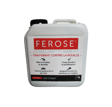 FEROSE, l’anti rouille durable! Bidon de 2 litres