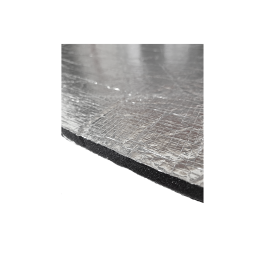 Plaque de mousse insonorisante et isolante avec paroi aluminium