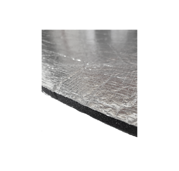 Plaque de mousse insonorisante et isolante avec paroi aluminium