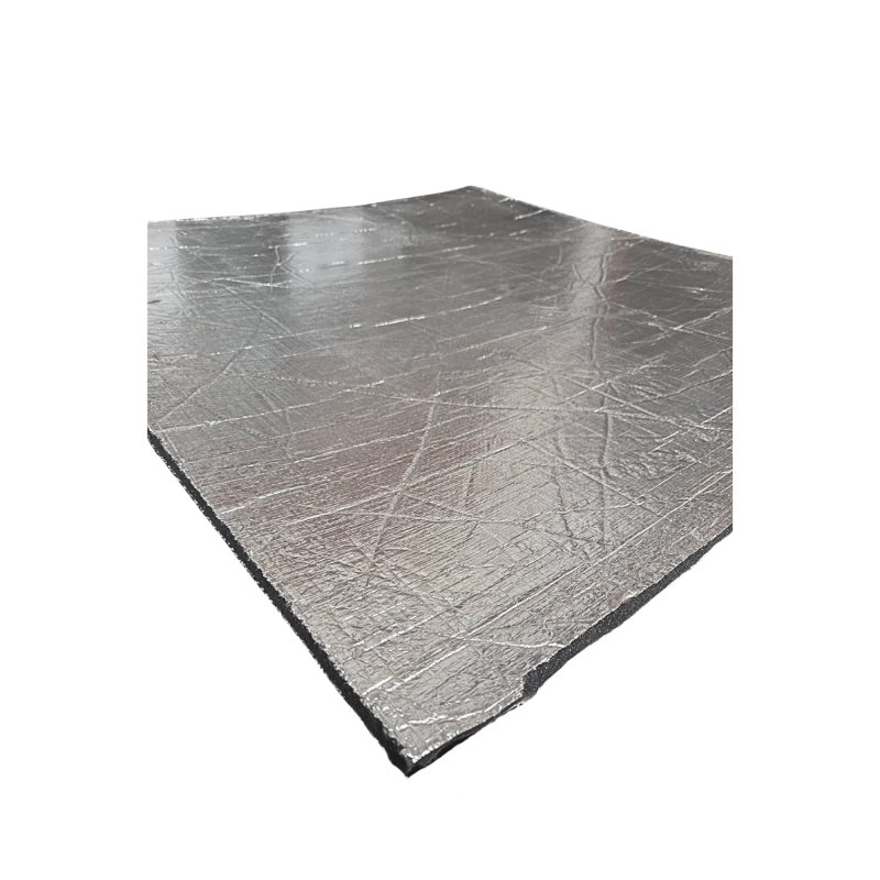 Plaque de mousse insonorisante et isolante avec paroi aluminium Plaque de mousse insonorisante et isolante avec paroi aluminium