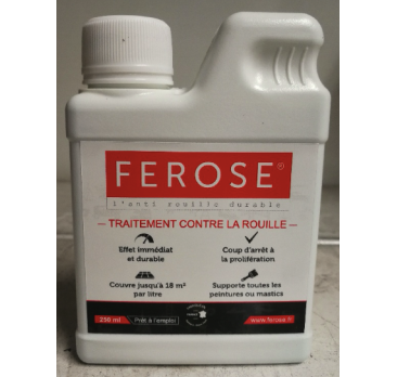 FEROSE, l’anti rouille durable! Bouteille de 250 ml