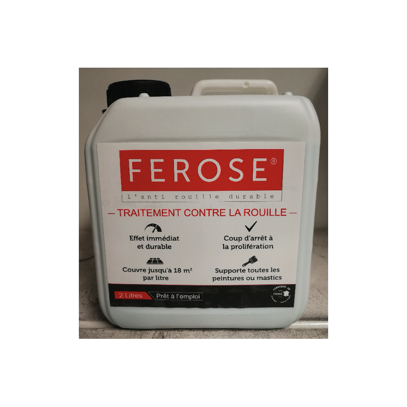 FEROSE, l’anti rouille durable! Bidon de 2 litres