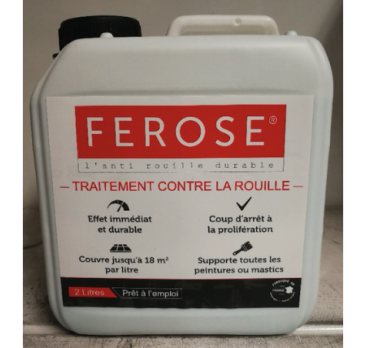 FEROSE, l’anti rouille durable! Bidon de 2 litres