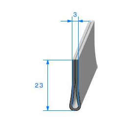 Profil de calage de glace 1 mm d'épaisseur