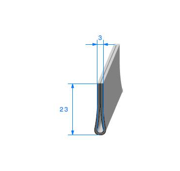 Profil de calage de glace 1 mm d'épaisseur