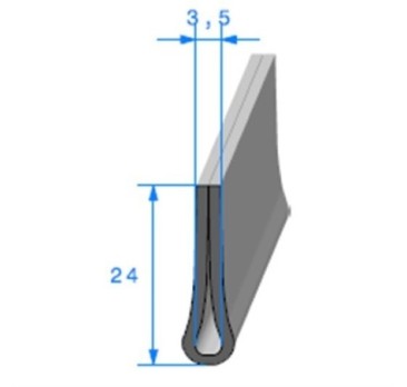 Profil de calage de glace 2 mm d'épaisseur