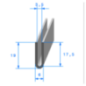 Calage de glace pour vitre, tôle ou plexi de 3,5 mm 19 x 6 mm