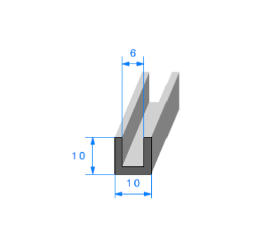 Calage de glace 10 x 10 mm