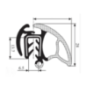 Joint de coffre ou de porte avec bourrelet et lèvre JC329