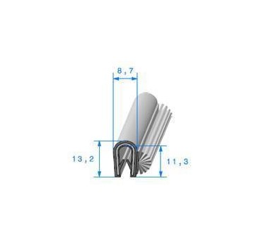 Profil en U avec brosse latérale